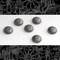 Raw Brass and Silver Plated Acorn Bead Caps - Set of Twelve - M-BC01